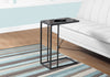 Monarch Specialties I 3087 Accent Table, C-shaped, End, Side, Snack, Living Room, Bedroom, Metal, Tempered Glass, Black, Contemporary, Modern - - Mounts For Less