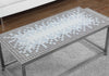 Monarch Specialties I 3140 Coffee Table, Accent, Cocktail, Rectangular, Living Room, 42" L, Metal, Tile, Blue, Grey, Transitional - - Mounts For Less