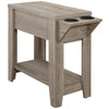 Monarch Specialties I 3198 Accent Table, Side, End, Storage, Lamp, Living Room, Bedroom, Laminate, Dark Taupe, Transitional - - Mounts For Less