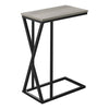 Monarch Specialties I 3248 Accent Table, C-shaped, End, Side, Snack, Living Room, Bedroom, Metal, Laminate, Grey, Black, Contemporary, Modern - - Mounts For Less