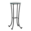 Monarch Specialties I 3332 Accent Table, Side, End, Plant Stand, Round, Living Room, Bedroom, Metal, Tempered Glass, Black, Clear, Contemporary, Modern - - Mounts For Less