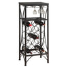 Monarch Specialties I 3347 Home Bar, Wine Rack, Metal, Black, Black, Transitional - - Mounts For Less