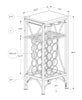 Monarch Specialties I 3347 Home Bar, Wine Rack, Metal, Black, Black, Transitional - - Mounts For Less