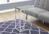 Monarch Specialties I 3372 Accent Table, C-shaped, End, Side, Snack, Living Room, Bedroom, Metal, Laminate, Grey, Chrome, Contemporary, Modern - - Mounts For Less