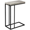 Monarch Specialties I 3404 Accent Table, C-shaped, End, Side, Snack, Living Room, Bedroom, Metal, Laminate, Grey, Black, Contemporary, Modern - - Mounts For Less