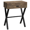 Monarch Specialties I 3450 Accent Table, Side, End, Nightstand, Lamp, Storage Drawer, Living Room, Bedroom, Metal, Laminate, Brown, Black, Contemporary, Modern - - Mounts For Less