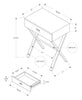 Monarch Specialties I 3450 Accent Table, Side, End, Nightstand, Lamp, Storage Drawer, Living Room, Bedroom, Metal, Laminate, Brown, Black, Contemporary, Modern - - Mounts For Less
