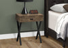 Monarch Specialties I 3450 Accent Table, Side, End, Nightstand, Lamp, Storage Drawer, Living Room, Bedroom, Metal, Laminate, Brown, Black, Contemporary, Modern - - Mounts For Less
