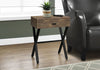 Monarch Specialties I 3450 Accent Table, Side, End, Nightstand, Lamp, Storage Drawer, Living Room, Bedroom, Metal, Laminate, Brown, Black, Contemporary, Modern - - Mounts For Less