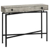 Monarch Specialties I 3454 Accent Table, Console, Entryway, Narrow, Sofa, Storage Drawer, Living Room, Bedroom, Metal, Laminate, Grey, Black, Contemporary, Modern - - Mounts For Less
