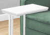 Monarch Specialties I 3468 Accent Table, C-shaped, End, Side, Snack, Living Room, Bedroom, Metal, Laminate, White, Contemporary, Modern - - Mounts For Less