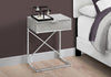 Monarch Specialties I 3471 Accent Table, Side, End, Nightstand, Lamp, Storage Drawer, Living Room, Bedroom, Metal, Laminate, Grey, Chrome, Contemporary, Modern - - Mounts For Less