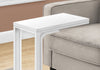 Monarch Specialties I 3478 Accent Table, C-shaped, End, Side, Snack, Living Room, Bedroom, Metal, Laminate, White, Contemporary, Modern - - Mounts For Less