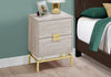 Monarch Specialties I 3493 Accent Table, Side, End, Nightstand, Lamp, Storage Drawer, Living Room, Bedroom, Metal, Laminate, Beige Marble Look, Gold, Contemporary, Modern - - Mounts For Less