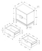 Monarch Specialties I 3496 Accent Table, Side, End, Nightstand, Lamp, Storage Drawer, Living Room, Bedroom, Metal, Laminate, Brown, Gold, Contemporary, Modern - - Mounts For Less