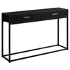 Monarch Specialties I 3512 Accent Table, Console, Entryway, Narrow, Sofa, Storage Drawer, Living Room, Bedroom, Metal, Laminate, Black, Contemporary, Modern - - Mounts For Less