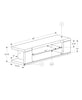 Monarch Specialties I 3535 Tv Stand, 60 Inch, Console, Media Entertainment Center, Storage Shelves, Living Room, Bedroom, Laminate, Tempered Glass, Glossy White, Clear, Contemporary, Modern - - Mounts For Less