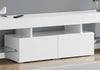 Monarch Specialties I 3548 Tv Stand, 63 Inch, Console, Media Entertainment Center, Storage Cabinet, Living Room, Bedroom, Laminate, Glossy White, Clear, Contemporary, Modern - - Mounts For Less