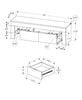 Monarch Specialties I 3548 Tv Stand, 63 Inch, Console, Media Entertainment Center, Storage Cabinet, Living Room, Bedroom, Laminate, Glossy White, Clear, Contemporary, Modern - - Mounts For Less