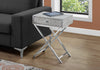Monarch Specialties I 3551 Accent Table - 24"H / Grey Cement / Chrome Metal - - Mounts For Less