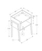 Monarch Specialties I 3590 Accent Table, Side, End, Nightstand, Lamp, Living Room, Bedroom, Metal, Laminate, Black Marble Look, Contemporary, Modern - - Mounts For Less