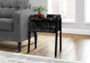 Monarch Specialties I 3590 Accent Table, Side, End, Nightstand, Lamp, Living Room, Bedroom, Metal, Laminate, Black Marble Look, Contemporary, Modern - - Mounts For Less