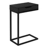Monarch Specialties I 3600 Accent Table, C-shaped, End, Side, Snack, Storage Drawer, Living Room, Bedroom, Metal, Laminate, Black, Contemporary, Modern - - Mounts For Less