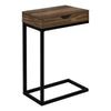 Monarch Specialties I 3602 Accent Table, C-shaped, End, Side, Snack, Storage Drawer, Living Room, Bedroom, Metal, Laminate, Brown, Black, Contemporary, Modern - - Mounts For Less