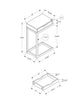 Monarch Specialties I 3604 Accent Table, C-shaped, End, Side, Snack, Storage Drawer, Living Room, Bedroom, Metal, Laminate, Black Marble Look, Contemporary, Modern - - Mounts For Less