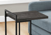 Monarch Specialties I 3633 Accent Table, C-shaped, End, Side, Snack, Living Room, Bedroom, Metal, Laminate, Black, Contemporary, Modern - - Mounts For Less