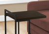 Monarch Specialties I 3635 Accent Table, C-shaped, End, Side, Snack, Living Room, Bedroom, Metal, Laminate, Brown, Black, Contemporary, Modern - - Mounts For Less