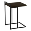Monarch Specialties I 3635 Accent Table, C-shaped, End, Side, Snack, Living Room, Bedroom, Metal, Laminate, Brown, Black, Contemporary, Modern - - Mounts For Less