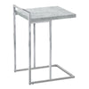 Monarch Specialties I 3639 Accent Table, C-shaped, End, Side, Snack, Living Room, Bedroom, Metal, Laminate, Grey, Chrome, Contemporary, Modern - - Mounts For Less