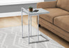Monarch Specialties I 3639 Accent Table, C-shaped, End, Side, Snack, Living Room, Bedroom, Metal, Laminate, Grey, Chrome, Contemporary, Modern - - Mounts For Less