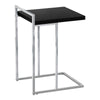 Monarch Specialties I 3640 Accent Table, C-shaped, End, Side, Snack, Living Room, Bedroom, Metal, Laminate, Black, Chrome, Contemporary, Modern - - Mounts For Less
