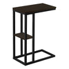 Monarch Specialties I 3670 Accent Table, C-shaped, End, Side, Snack, Living Room, Bedroom, Metal, Laminate, Brown, Black, Contemporary, Modern - - Mounts For Less