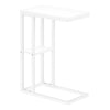 Monarch Specialties I 3676 Accent Table, C-shaped, End, Side, Snack, Living Room, Bedroom, Metal, Laminate, White, Contemporary, Modern - - Mounts For Less