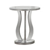Monarch Specialties I 3726 Accent Table, Side, End, Nightstand, Lamp, Living Room, Bedroom, Mirror, Grey, Clear, Transitional - - Mounts For Less