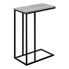 Monarch Specialties I 3762 Accent Table, C-shaped, End, Side, Snack, Living Room, Bedroom, Metal, Laminate, Grey, Black, Contemporary, Modern - - Mounts For Less