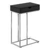 Monarch Specialties I 3773 Accent Table, C-shaped, End, Side, Snack, Storage Drawer, Living Room, Bedroom, Metal, Laminate, Black, Grey, Contemporary, Modern - - Mounts For Less
