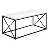 Monarch Specialties I 3780 Coffee Table, Accent, Cocktail, Rectangular, Living Room, 40"l, Metal, Laminate, White, Black, Contemporary, Modern - - Mounts For Less