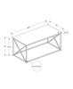 Monarch Specialties I 3785 Coffee Table, Accent, Cocktail, Rectangular, Living Room, 40"l, Metal, Laminate, Grey, Black, Contemporary, Modern - - Mounts For Less