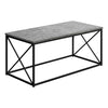 Monarch Specialties I 3785 Coffee Table, Accent, Cocktail, Rectangular, Living Room, 40"l, Metal, Laminate, Grey, Black, Contemporary, Modern - - Mounts For Less