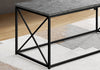 Monarch Specialties I 3785 Coffee Table, Accent, Cocktail, Rectangular, Living Room, 40"l, Metal, Laminate, Grey, Black, Contemporary, Modern - - Mounts For Less