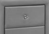 Monarch Specialties I 5602 Bedroom Accent, Nightstand, End, Side, Lamp, Storage Drawer, Bedroom, Upholstered, Pu Leather Look, Grey, Transitional - - Mounts For Less