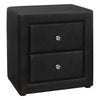 Monarch Specialties I 5603 Bedroom Accent, Nightstand, End, Side, Lamp, Storage Drawer, Bedroom, Upholstered, Pu Leather Look, Black, Transitional - - Mounts For Less