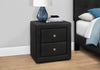 Monarch Specialties I 5603 Bedroom Accent, Nightstand, End, Side, Lamp, Storage Drawer, Bedroom, Upholstered, Pu Leather Look, Black, Transitional - - Mounts For Less