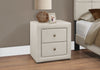 Monarch Specialties I 5605 Bedroom Accent, Nightstand, End, Side, Lamp, Storage Drawer, Bedroom, Upholstered, Linen Look, Beige, Transitional - - Mounts For Less