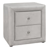 Monarch Specialties I 5606 Bedroom Accent, Nightstand, End, Side, Lamp, Storage Drawer, Bedroom, Upholstered, Velvet, Grey, Transitional - - Mounts For Less