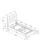Monarch Specialties I 5920T Bed, Twin Size, Platform, Teen, Frame, Upholstered, Linen Look, Wood Legs, Grey, Transitional - - Mounts For Less